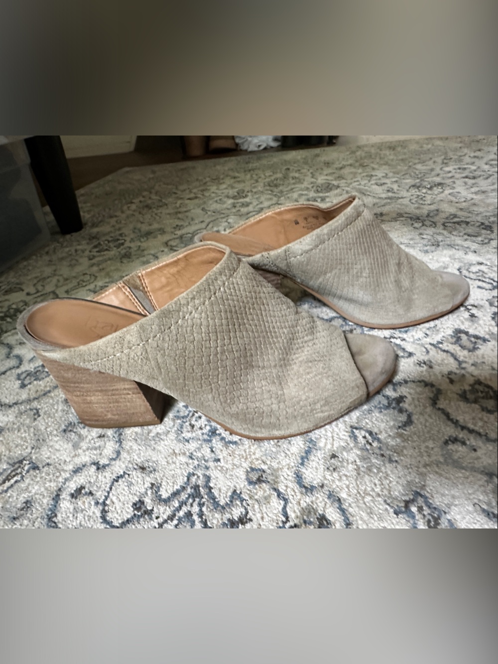 Franco Sarto Block Heel Mule in Taupe
